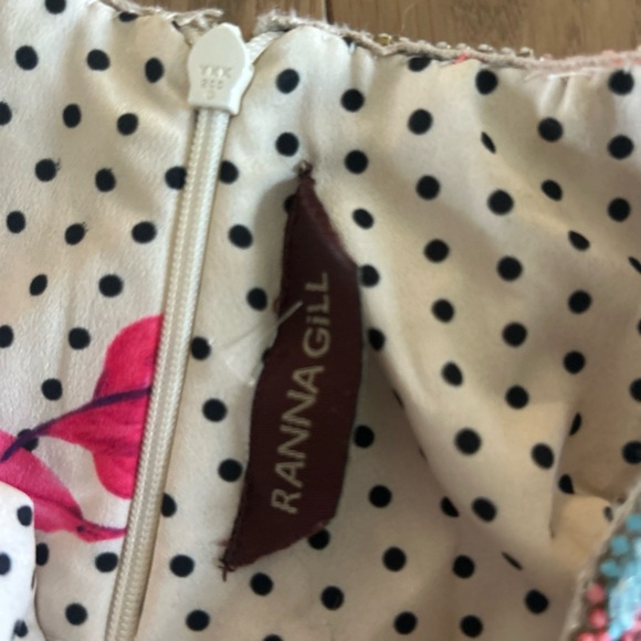 Anthropologie RANNA GILL size 2  Arnala Beaded Neck mix floral maxi dress - Picture 9 of 11